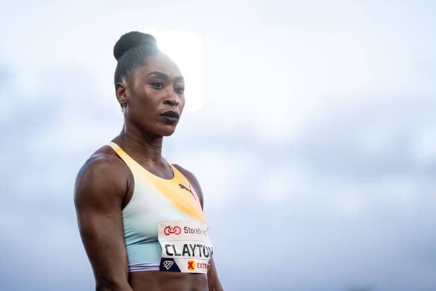 260610 Rushell Clayton of Jamaica ahead of women™s 400 meter hurdles during the Diamond League athletics competition Bislett Games on June 10, 2026 in Oslo Photo Marius Simensen BILDBYRAN COP 238 MM0071 bbeng friidrett friidrott athletics diamond league bislett games 2026 bislett games norge norway  Copyright: MARIUSxSIMENSEN BB260610BB747