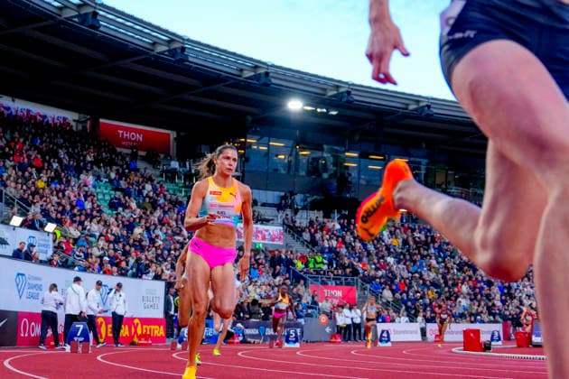 Athletics Bislett Games 2026 Oslo 20260610 Amalie Iuel in the Diamond League womens 400m hurdles event during the Bislett Games at Bislett Stadium in Oslo Photo Beate Oma Dahle NTB Oslo Norway EDITORIAL USE ONLY RESTRICTED USE FOR BETTING COMPANIES  Copyright: xBeatexOmaxDahlex xNTBx