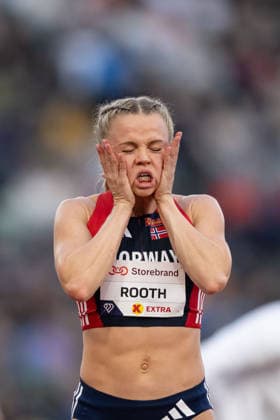 260610 Andrea Rooth of Norway ahead of women™s 400 meter hurdles during the Diamond League athletics competition Bislett Games on June 10, 2026 in Oslo Photo Marius Simensen BILDBYRAN COP 238 MM0071 bbeng friidrett friidrott athletics diamond league bislett games 2026 bislett games norge norway  Copyright: MARIUSxSIMENSEN BB260610BB750