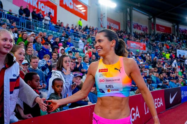 Athletics Bislett Games 2026 Oslo 20260610 Amalie Iuel after the Diamond League womens 400m hurdles event at the Bislett Games at Bislett Stadium in Oslo Photo Beate Oma Dahle NTB Oslo Norway EDITORIAL USE ONLY RESTRICTED USE FOR BETTING COMPANIES  Copyright: xBeatexOmaxDahlex xNTBx