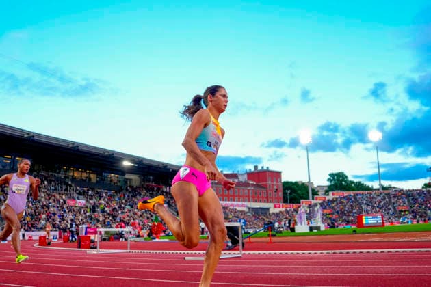 Athletics Bislett Games 2026 Oslo 20260610 Amalie Iuel in the Diamond League womens 400m hurdles event during the Bislett Games at Bislett Stadium in Oslo Photo Beate Oma Dahle NTB Oslo Norway EDITORIAL USE ONLY RESTRICTED USE FOR BETTING COMPANIES  Copyright: xBeatexOmaxDahlex xNTBx