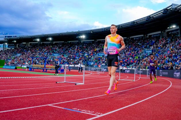 Athletics Bislett Games 2026 Oslo 20260610 Karsten Warholm for the Diamond League mens 400m hurdles event during the Bislett Games at Bislett Stadium in Oslo Photo Beate Oma Dahle NTB Oslo Norway EDITORIAL USE ONLY RESTRICTED USE FOR BETTING COMPANIES  Copyright: xBeatexOmaxDahlex xNTBx