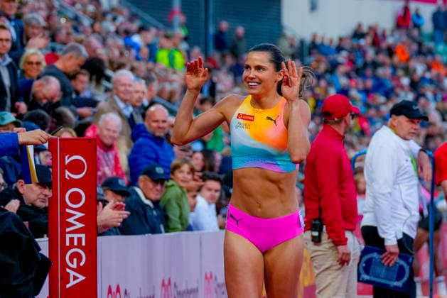 Athletics Bislett Games 2026 Oslo 20260610 Amalie Iuel after the Diamond League womens 400m hurdles event during the Bislett Games at Bislett Stadium in Oslo Photo Heiko Junge NTB Oslo Norway EDITORIAL USE ONLY RESTRICTED USE FOR BETTING COMPANIES  Copyright: xHeikoxJungex xNTBx