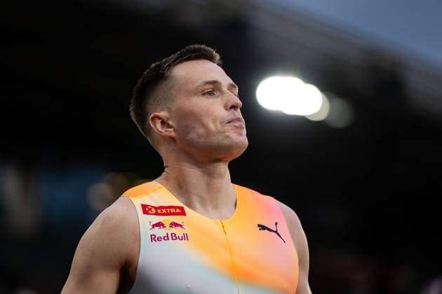 260610 Karsten Warholm of Norway ahead of men™s 400 meter hurdles during the Diamond League athletics competition Bislett Games on June 10, 2026 in Oslo Photo Marius Simensen BILDBYRAN COP 238 MM0071 bbeng friidrett friidrott athletics diamond league bislett games 2026 bislett games norge norway  Copyright: MARIUSxSIMENSEN BB260610BB782