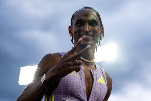 260610 Alison dos Santos of Brazil celebrates after men™s 400 meter hurdles during the Diamond League athletics competition Bislett Games on June 10, 2026 in Oslo Photo Marius Simensen BILDBYRAN COP 238 MM0071 bbeng friidrett friidrott athletics diamond league bislett games 2026 bislett games norge norway jubel  Copyright: MARIUSxSIMENSEN BB260610BB812