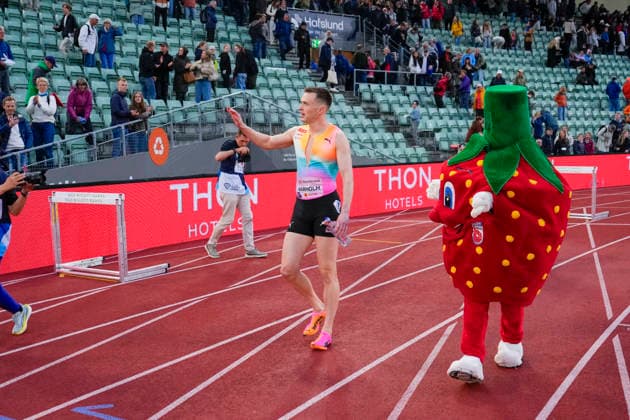 Athletics Bislett Games 2026 Oslo 20260610 Karsten Warholm after the Diamond League mens 400m hurdles event at the Bislett Games at Bislett Stadium in Oslo Photo Beate Oma Dahle NTB Oslo Norway EDITORIAL USE ONLY RESTRICTED USE FOR BETTING COMPANIES  Copyright: xBeatexOmaxDahlex xNTBx