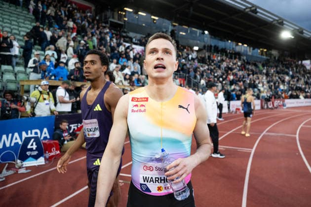 260610 Karsten Warholm of Norway after men™s 400 meter hurdles during the Diamond League athletics competition Bislett Games on June 10, 2026 in Oslo Photo Jon Olav Nesvold BILDBYRAN COP 217 MM0071 bbeng friidrett friidrott athletics diamond league bislett games 2026 bislett games norge norway  Copyright: JONxOLAVxNESVOLD BB260610JE070