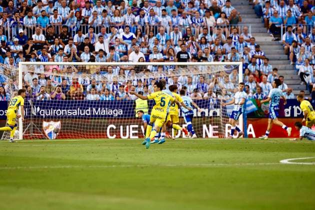 ESP LaLiga Hypermotion playoff Malaga v UD Las Palmas Jese Rodriguez scores goal to Las Palmas and celebrating during LaLiga Hypermotion playoff semifinal between Malaga v UD Las Palmas played at La Rosaleda Stadium in Las Malaga, on June 10, 2026 in Spain Spain Soccer Copyright: xAgenciaxLOFx
