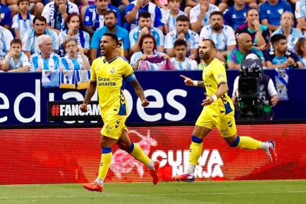 ESP LaLiga Hypermotion playoff Malaga v UD Las Palmas Jese Rodriguez scores goal to Las Palmas and celebrating during LaLiga Hypermotion playoff semifinal between Malaga v UD Las Palmas played at La Rosaleda Stadium in Las Malaga, on June 10, 2026 in Spain Spain Soccer Copyright: xAgenciaxLOFx