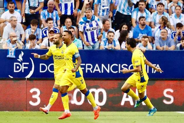 ESP LaLiga Hypermotion playoff Malaga v UD Las Palmas Jese Rodriguez scores goal to Las Palmas and celebrating during LaLiga Hypermotion playoff semifinal between Malaga v UD Las Palmas played at La Rosaleda Stadium in Las Malaga, on June 10, 2026 in Spain Spain Soccer Copyright: xAgenciaxLOFx