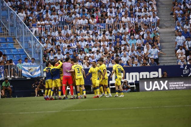 ESP LaLiga Hypermotion playoff Malaga v UD Las Palmas Jese Rodriguez scores goal to Las Palmas and celebrating during LaLiga Hypermotion playoff semifinal between Malaga v UD Las Palmas played at La Rosaleda Stadium in Las Malaga, on June 10, 2026 in Spain Spain Soccer Copyright: xAgenciaxLOFx