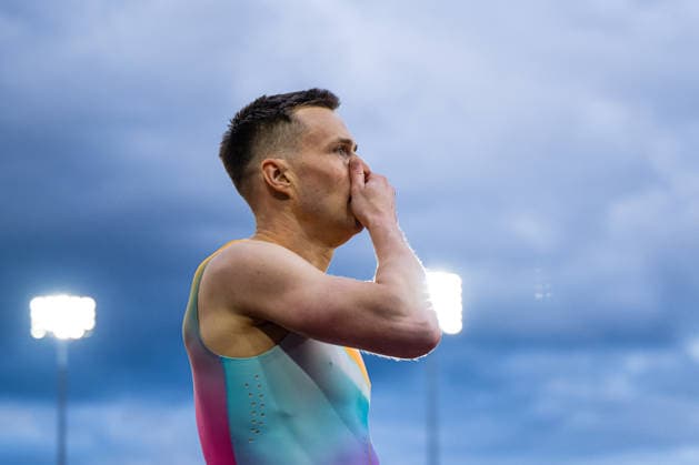 260610 Karsten Warholm of Norway looks dejected after men™s 400 meter hurdles during the Diamond League athletics competition Bislett Games on June 10, 2026 in Oslo Photo Marius Simensen BILDBYRAN COP 238 MM0071 athletics bbeng bislett games bislett games 2026 depp diamond league friidrett friidrott norge norway  Copyright: MARIUSxSIMENSEN BB260610BB871