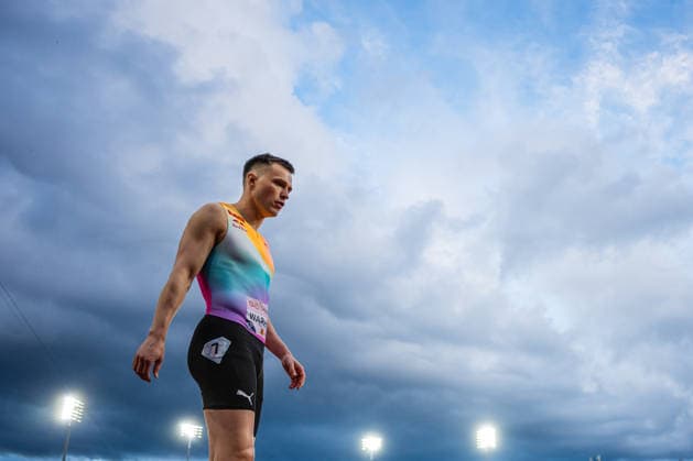 260610 Karsten Warholm of Norway competes in men™s 400 meter hurdles during the Diamond League athletics competition Bislett Games on June 10, 2026 in Oslo Photo Marius Simensen BILDBYRAN COP 238 MM0071 athletics bbeng bislett games bislett games 2026 diamond league friidrett friidrott norge norway  Copyright: MARIUSxSIMENSEN BB260610BB875