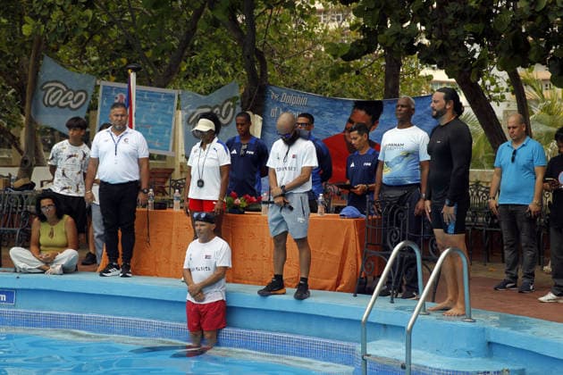 Joel Lefont Guinness World Record holder in Havana HAVANA, CUBA - JUNE 10: Joel Lefont, an athlete skilled in aquatic ball control and a Guinness World Record holder, broke his records for the most touches in one minute and the most touches in 30 seconds this Wednesday in Havana, Cuba. Angelo Mastrascusa Anadolu Havana Cuba. Editorial use only. Please get in touch for any other usage.  Copyright: x2026xAnadoluxAngeloxMastrascusax