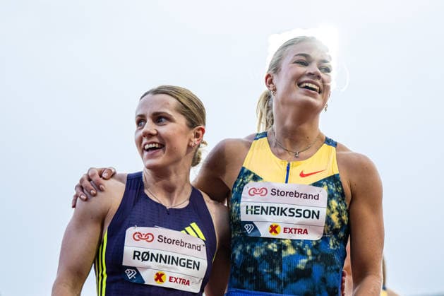 260610 Helene Ronningen of Norway and Julia Henriksson of Sweden after women™s 100 meter final during the Diamond League athletics competition Bislett Games on June 10, 2026 in Oslo Photo Marius Simensen BILDBYRAN COP 238 MM0071 athletics bbeng bislett games bislett games 2026 diamond league friidrett friidrott norge norway  Copyright: MARIUSxSIMENSEN BB260610BB889