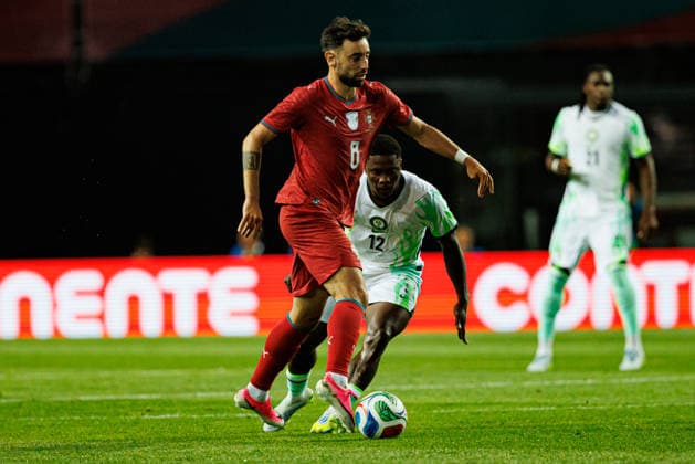Bruno Fernandes seen during International Friendly, Länderspiel, Nationalmannschaft game between national teams of Portugal and Nigeria (Luis Loureiro Ball Raw Images PT) Leiria Estadio Dr. Magalhaes Pessoa Portugal Copyright: xLuisxLoureirox luisloureiro_portugal_nigeria_2526-47
