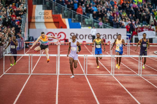 Wanda Diamond League Oslo OSLO, DF - 10.06.2026: WANDA DIAMOND LEAGUE OSLO - Final of the 400m hurdles at the Wanda Diamond League Oslo stage, Bislett Stadion, Norway. (Photo: Adam Escada Fotoarena) x2959650x  AdamxEscada