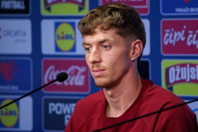 Croatia Training And press conference, PK, Pressekonferenz - FIFA World Cup, WM, Weltmeisterschaft, Fussball 2026 Kristijan Jakic of Croatia speaks on a press conference at training centre at Episcopal High School on June 10, 2026 in Alexandria, Virginia.  IgorxKralj PIXSELL