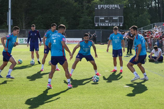 Croatia Training And press conference, PK, Pressekonferenz - FIFA World Cup, WM, Weltmeisterschaft, Fussball 2026 Players of Croatia during the training session of Croatia National Football Team at training centre at Episcopal High School on June 10, 2026 in Alexandria, Virginia.  IgorxKralj PIXSELL
