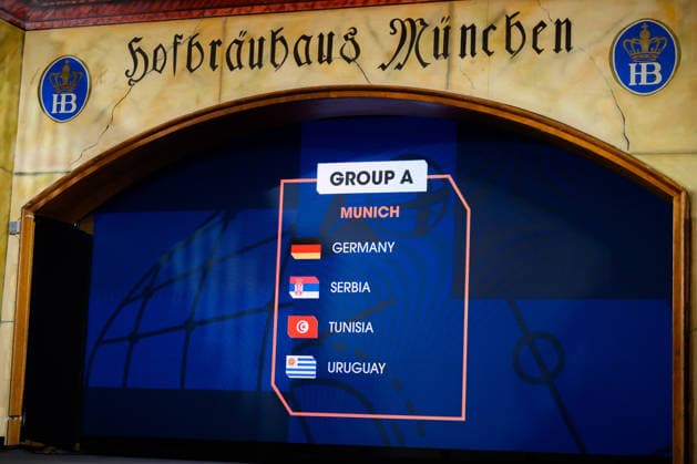 Munich Handball Germany World Cup Draw 2027 Group A Munich, Team Germany, Serbia, Tunisia, Uruguay Munich Hofbraeuhaus Bayern Germany