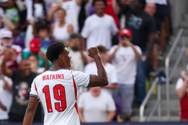 RECORD DATE NOT STATED 10th June 2026; Inter and Co Stadium, Orlando, Florida, United States of America; Friendly International Football, England versus Costa Rica; Oliver Watkins of England pumps his fist after scoring a goal to go up 3-0 DavidxBuono
