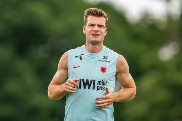 260610 Alexander Sorloth of the Norwegian national football team at an open training session during day 1 of the FIFA World Cup 2026 on June 10, 2026 in Greensboro Photo Vegard Grott BILDBYRAN kod VG VG0945 bbeng fotball football soccer fotboll fifa world cup vm fotball vm norge norway trening träning träning practice  Copyright: VEGARDxGRoTT BB260610VG019