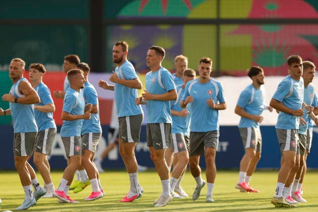 Fußball, FIFA WM 2026, Nationalteam Tschechien, Training Czech Republic trains in Guadalajara ahead of 2026 World Cup opener Czech Republic players during a training session in Guadalajara, Mexico, 10 June 2026. Guadalajara Mexico  Copyright: xFranciscoxGuascox