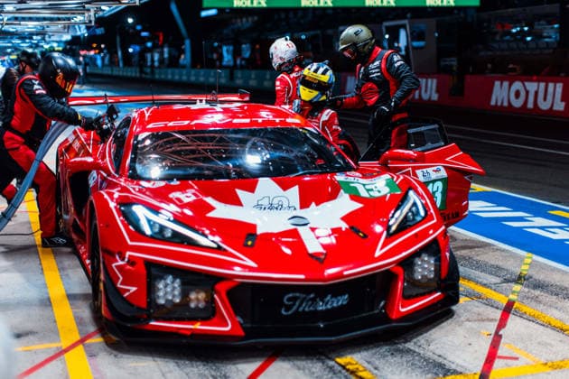 Motorsport, 24 Stunden von Le Mans, Training und Qualifikation #2 24 HEURES DU MANS 2026 - FREE PRACTICE AND QUALIFIYING SESSION 13 FIDANI Orey (can), KERN Lars (ger), BELL Matthew (gbr), 13 Autosport, Corvette Z06 LMGT3.R 13, LM GT3, action during the Free Practice and Qualifying session of the 24 Hours of Le Mans 2026, 3rd round of the 2026 FIA World Endurance Championship, from June 10 to 11, 2026 on the Circuit des 24 Heures du Mans in Le Mans, France - Copyright: xAndreaxLorenzinax