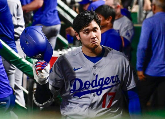 Baseball, MLB, Pittsburgh Pirates - Los Angeles Dodgers Los Angeles Dodgers designated hitter Shohei Ohtani (17) in the victors dugout following his two run homer in the ninth inning of the Pittsburgh Pirates 9-8 win over the Los Angeles Dodgers at PNC Park on Wednesday, June 10, 2026 in Pittsburgh.  PIT2026061025 ArchiexCarpenter
