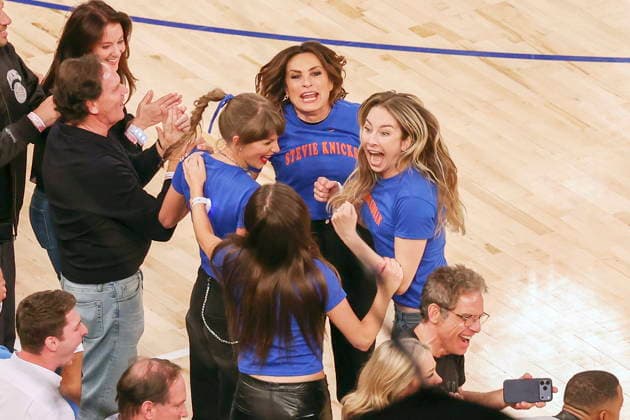 NBA, Basketball Herren, USA Finals Game 4 - San Antonio Spurs vs New York Knicks (C-L to C-R) Taylor Swift, Mariska Hargitay, and Este Haim react to the New York Knicks gaining the lead during Game 4 of the NBA Finals, played between the San Antonio Spurs and New York Knicks at Madison Square Garden in New York, New York, USA, 10 June 2026. NEW YORK NEW YORK UNITED STATES  Copyright: xSARAHxYENESELx