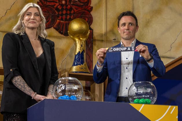 Pascal Jenny IHF council member Switzerland presents the Group A draw Handball World Cup 2027 Draw , Handball, World Cup, Draw, 2027, 10.06.2026, Hofbraeuhaus Munich Hofbraeuhaus Munich Germany Copyright: xFootxBowl BjörnxKeckerx