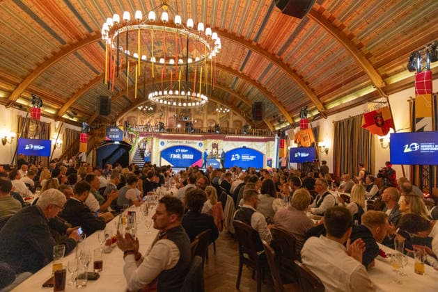crowded hall Handball World Cup 2027 Draw , Handball, World Cup, Draw, 2027, 10.06.2026, Hofbraeuhaus Munich Hofbraeuhaus Munich Germany Copyright: xFootxBowl BjörnxKeckerx