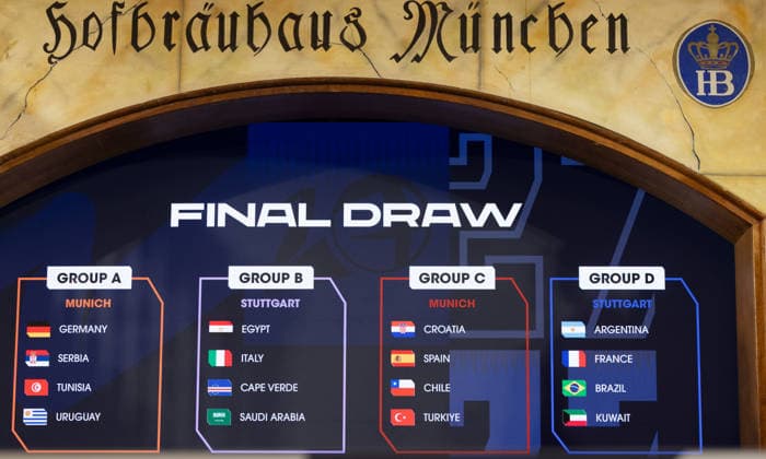 Final Draw Handball World Cup 2027 Draw , Handball, World Cup, Draw, 2027, 10.06.2026, Hofbraeuhaus Munich Hofbraeuhaus Munich Germany Copyright: xFootxBowl BjörnxKeckerx