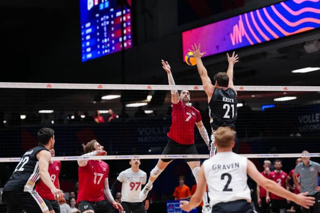 Canada V Germany - 2026 Men s Volleyball Nations League - Ottawa -Day1 Stephen Timothy Maar 7 of Canada competes during the 2026 Men s Volleyball Nations League match between Canada and Germany at TD Place Arena on June 10, 2026, in Ottawa, Canada. Ottawa Ontario Canada  Copyright: xYuanxTianx originalFilename:tian-2026mens260610_nppgT.jpg
