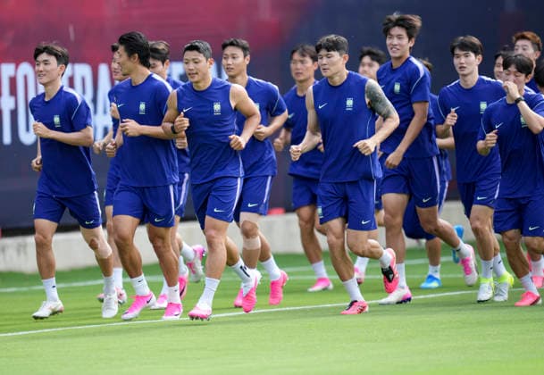 (260611) -- GUADALAJARA, June 11, 2026 -- South Korea s players take part in a training session in Guadalajara, Mexico on June 10, 2026, ahead of the FIFA World Cup, WM, Weltmeisterschaft, Fussball football match between South Korea and the Czech Republic. (Photo by Xinhua) (SP)MEXICO-GUADALAJARA-FOOTBALL-FIFA WORLD CUP-SOUTH KOREA-TRAINING MartinxZabala 
