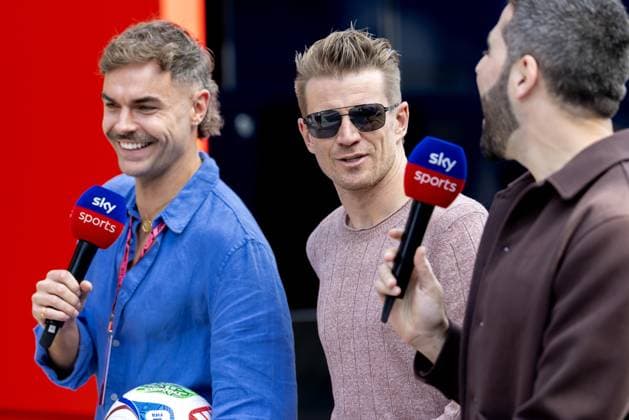 BARCELONA - Nico Hülkenberg (Audi) is interviewed by Sky Sports at the Circuit de Barcelona-Catalunya during the media day leading up to the Barcelona Grand Prix. SANDER KONING ANP xVIxANPxSportx xxANPxIVx 560729074 originalFilename: 560729074.jpg