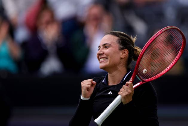 ROSMALEN, NETHERLANDS - JUNE 11: Elena-Gabriela Ruse of Romania reacts after her Women s Singles Second Round match against Elise Mertens of Belgium during Day 4 of the Libema Open Grass Court Championships at the Autotron on June 11, 2026 in Rosmalen, Netherlands.  Copyright: xRenexNijhuis MBxMediax