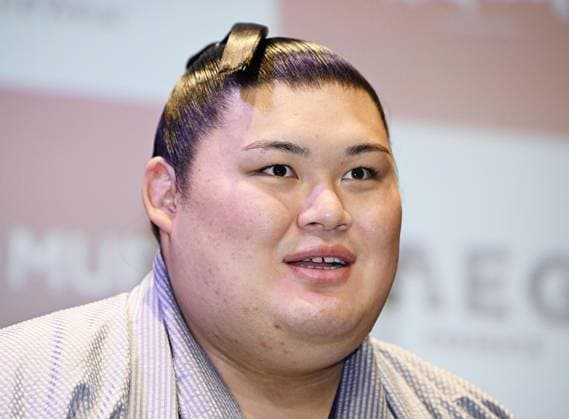 Sumo: Paris tournament Sumo grand champion Onosato attends a press conference, PK, Pressekonferenz in Paris on June 11, 2026, ahead of a June 13-14 sumo tournament in the French capital.  A14AA0005618391P