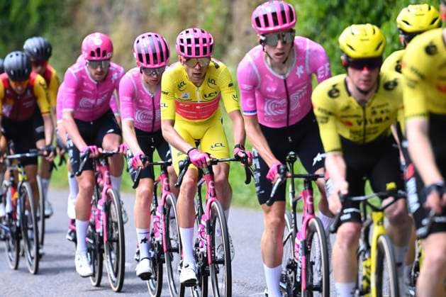Tour Auvergne - Rhone-Alpes 2026 Stage 5 PARC DES OISEAUX - VILLARS-LES-DOMBES, FRANCE - JUNE 11 : Baudin Alex (FRA) of EF Education - Easypost during stage 5 of the 78th edition of Tour Auvergne - Rhone-Alpes an UCI World Tour 2.UWT cycling road race stage for Men Elite of 195.8 km with start in Saint-Chamond and finish in Parc des Oiseaux - Villars-les-Dombes on June 11, 2026 in Parc des Oiseaux - Villars-les-Dombes, France, 11 06 2026 ( Motordriver Guy De Vuyst - Parc des Oiseaux - Villars-les-Dombes France  Copyright: xVincentxKalutx