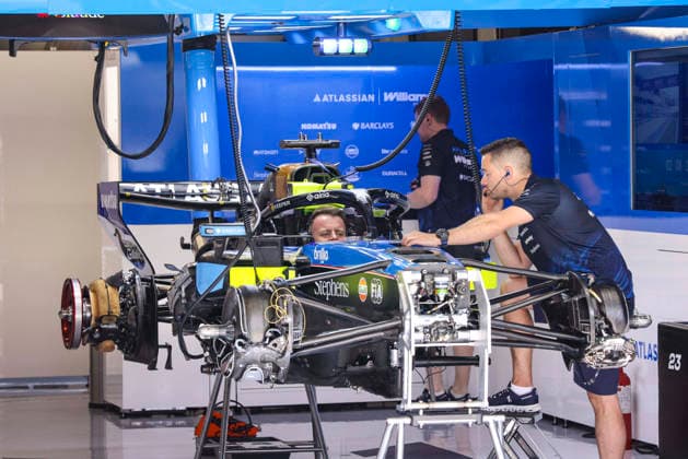 F1 - BARCELONA-CATALUNYA GRAND PRIX 2026 Williams F1 Team FW48, mechanical detail mechanic, mecanicien, mechanics during the Formula 1 Barcelona-Catalunya Grand Prix 2026, 7th round of the 2026 Formula One World Championship, WM, Weltmeisterschaft from June 12 to 14, 2026 on the Circuit de Barcelona-Catalunya, in Montmelo, Spain - MontmeloSpain  Copyright: xXavixBonillax