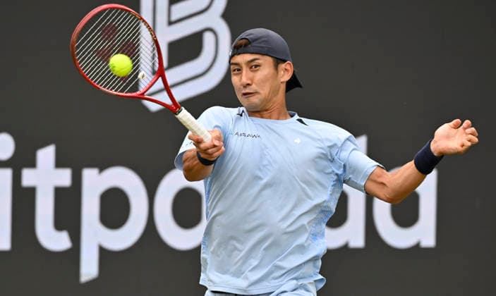 Sho Shimabukuro JPN Action Tennis Men BOSS Open ATP 250 Stuttgart 2026 Weissenhof BOSS Open ATP 250 Stuttgart 2026