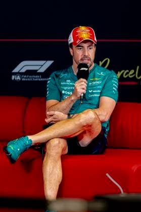 BARCELONA Formula 1 driver Fernando Alonso of Aston Martin Aramco Formula 1 Team during the press conference at the Formula 1 Spain Catalonia at the Circuit de Barcelona Catalunya on June 11, 2026 in Barcelona, Spain Photo by DeFodi Images