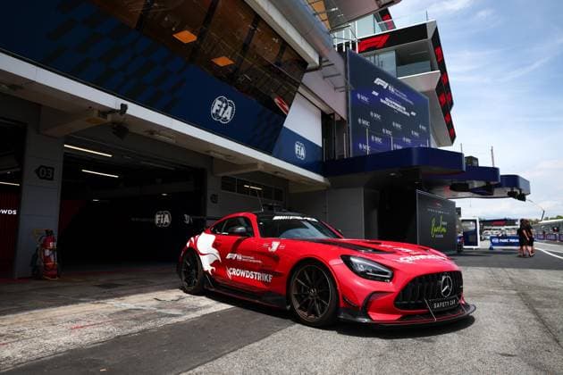 safety car, Safety Car during the Formula 1 Barcelona Catalunya Grand Prix 2026, 7th round of the 2026 Formula One World Championship from June 12 to 14, 2026 on the Circuit de Barcelona Catalunya, in Montmelo, Spain Photo Hoch Zwei Montmelo Spain