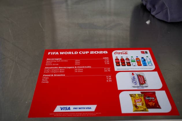 Football, FIFA World Cup 2026, beer prices at stadium in Inglewood, USA