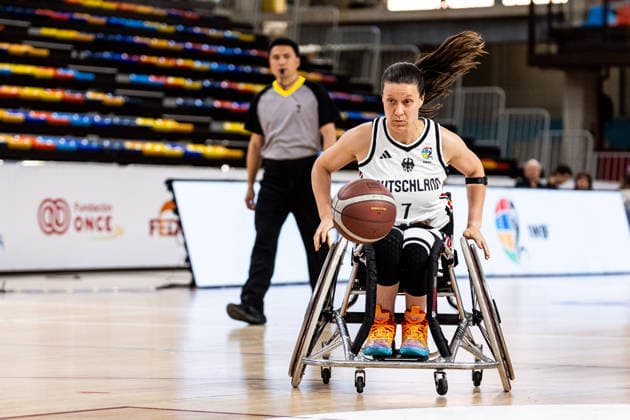 GUADALAJARA, SPAIN - JUNE 11: Anne Patzwald (Germany, 7) controls the ball during the 2026 IWBF Women™s Repechage match between Germany vs. Thailand at Palacio Multiusos de Guadalajara on June 11, 2026 in Guadalajara, Spain. Spain Copyright: xSteffiexWunderlx
