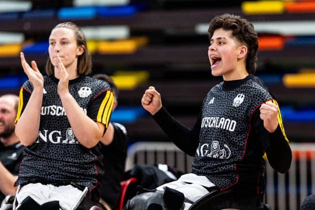 GUADALAJARA, SPAIN - JUNE 11: Leyla-Nur Staehler (Stähler, Stahler, Germany, 4) cheers during the 2026 IWBF Women™s Repechage match between Germany vs. Thailand at Palacio Multiusos de Guadalajara on June 11, 2026 in Guadalajara, Spain. Spain Copyright: xSteffiexWunderlx