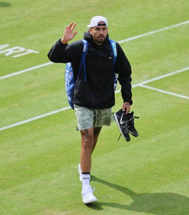 11 06 2026, Boss Open 2026, ATP Tour 250 Stuttgart, TTC Weissenhof, Tennis, Sport, in the picture Nick Kyrgios AUS loser leaves the court