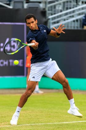 2026-06-11 - Libema Open 2026 ROSMALEN, NETHERLANDS - JUNE 11: Felix Auger-Aliassime of Canada during the Libema Open 2026 at the Autotron on June 11, 2026 in Rosmalen, Netherlands Rosmalen Autotron Netherlands Content not available for redistribution in The Netherlands directly or indirectly through any third parties. Copyright: xMarcelxvanxPlateringenx