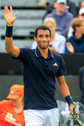 2026-06-11 - Libema Open 2026 ROSMALEN, NETHERLANDS - JUNE 11: Felix Auger-Aliassime of Canada during the Libema Open 2026 at the Autotron on June 11, 2026 in Rosmalen, Netherlands Rosmalen Autotron Netherlands Content not available for redistribution in The Netherlands directly or indirectly through any third parties. Copyright: xMarcelxvanxPlateringenx