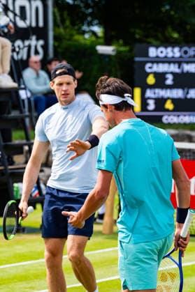 Stuttgart, GERMANY - June 11: Daniel Altmaier (GER) and Hendrik Jebens (GER) during the Doubles Match between Francisco Cabral (POR) and Nicola Mektic (CRO) vs. Daniel Altmaier (GER) and Hendrik Jebens (GER) at BOSS OPEN 2026, Tennisanlage Weissenhof on June 11, 2026 in Stuttgart, Germany. Baden-Württemberg Germany Copyright: xTimoxSteinx